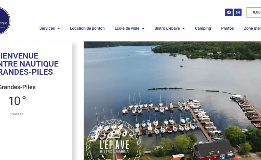 Site du Centre nautique de Grandes-Piles