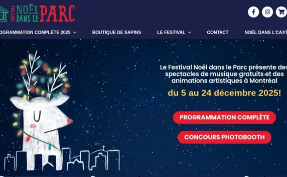 Site Noël dans le parc